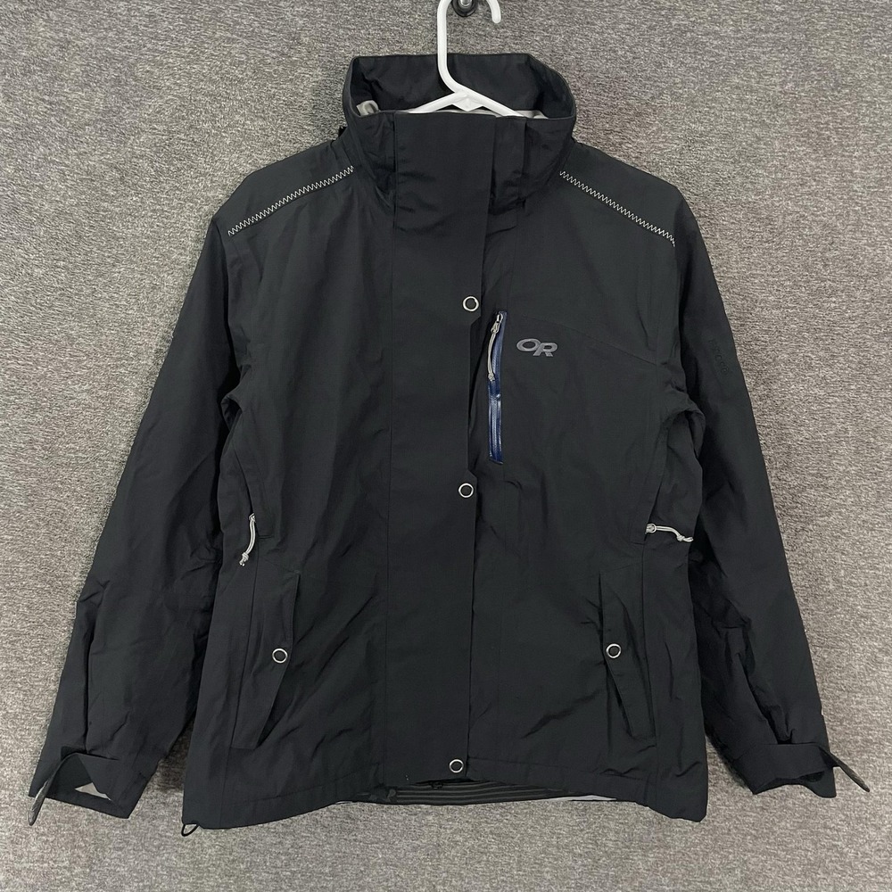 Outdoor Research Jacket Womens Medium Black Pertex Shield RECCO Ski Snowboard